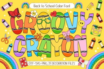 Groovy Crayon Font: Fun Creative Designs