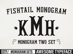 Crafting with Fishtail Monogram Fonts