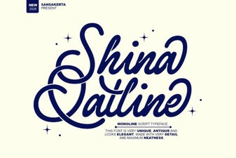 Shina Qatline Font: Creative Design Ideas